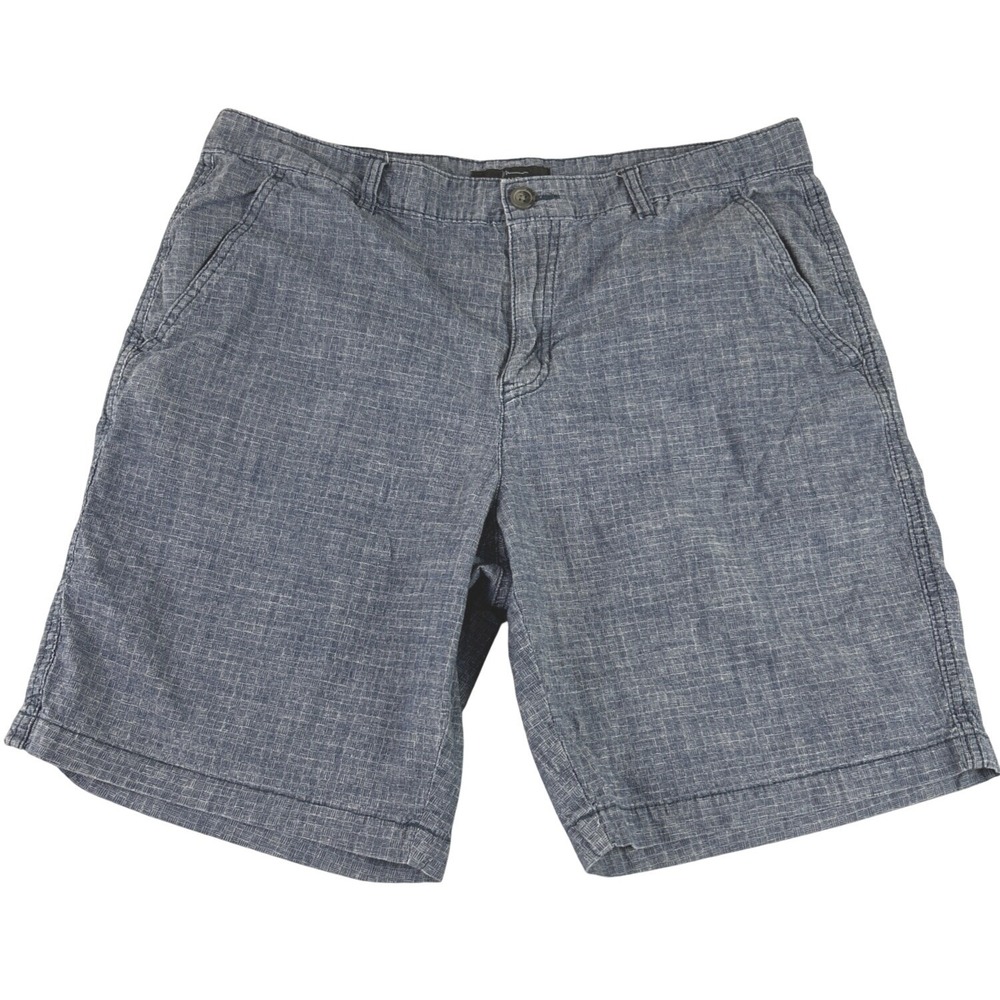Marc Anthony Mens Size 36 Blue Chambray Cotton Shorts Chinos Preppy‎ Classic
